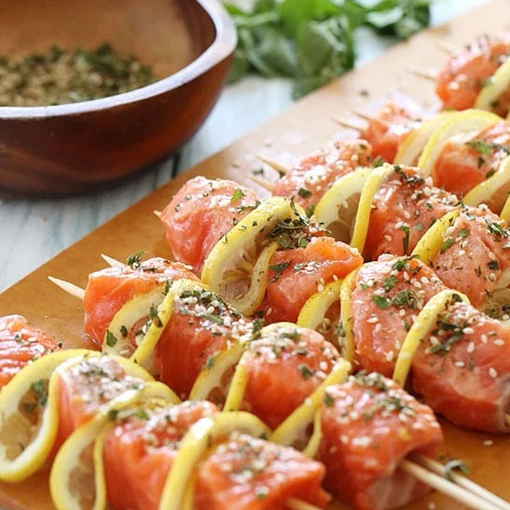 Grilled Salmon Kabobs