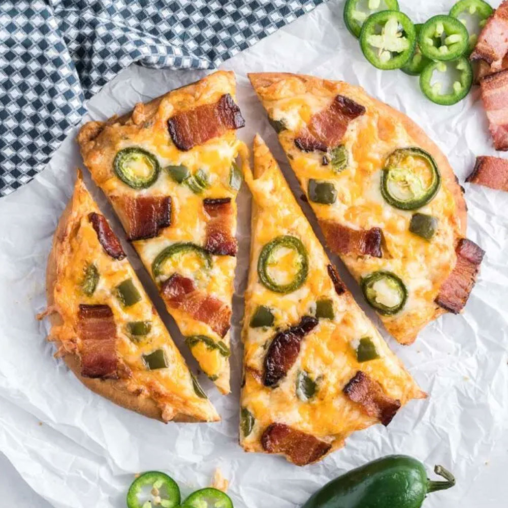 Spicy Jalapeno and Bacon Flatbread